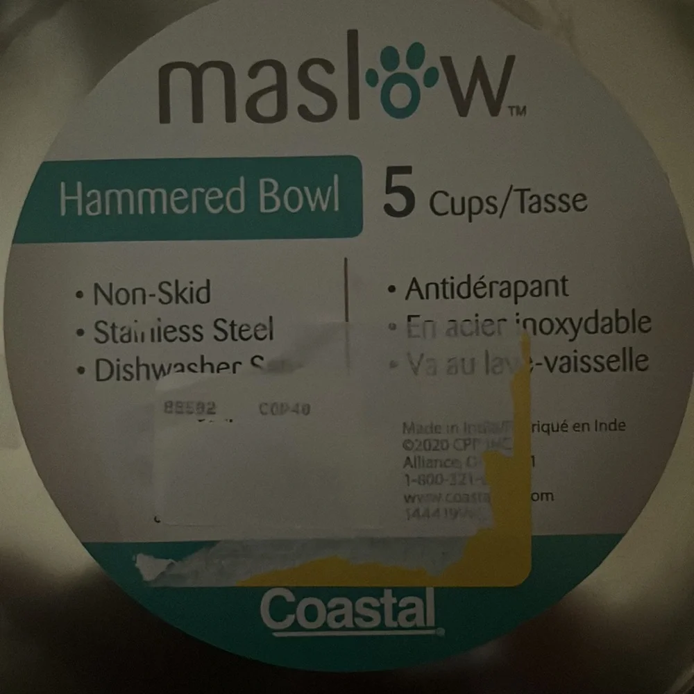 🐾NWT 4/ stainless steel no skid dog bowls, dishwasher safe bowls